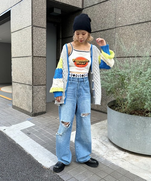 「HELLO.SANFRANCISCO」 デニムパンツ SMALL ブルー レディース_画像3