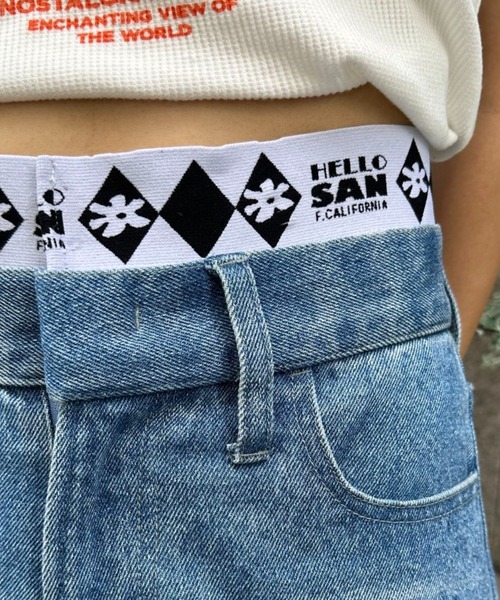 「HELLO.SANFRANCISCO」 デニムパンツ SMALL ブルー レディース_画像6