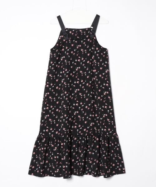 「alternative」 花柄キャミソールワンピース M ブラック レディース_画像2