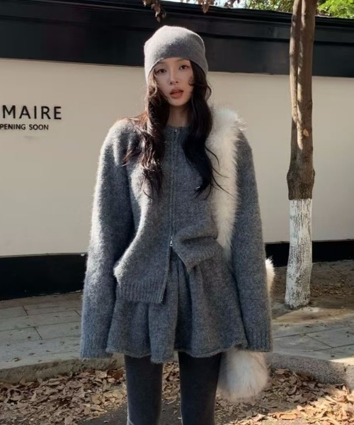 Y's ワイズレディース・セットアップ ViViDAY セットアップ 「上下2点セット」ニットカーディガン＋ニット