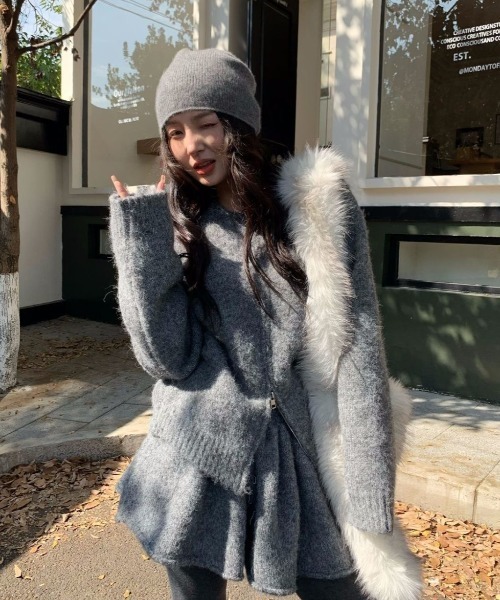 ViViDAY セットアップ 「上下2点セット」ニットカーディガン＋ニット