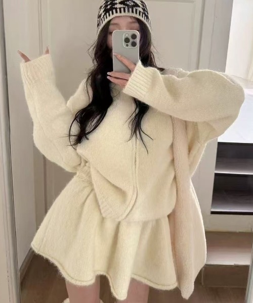 ViViDAY セットアップ 「上下2点セット」ニットカーディガン＋ニット