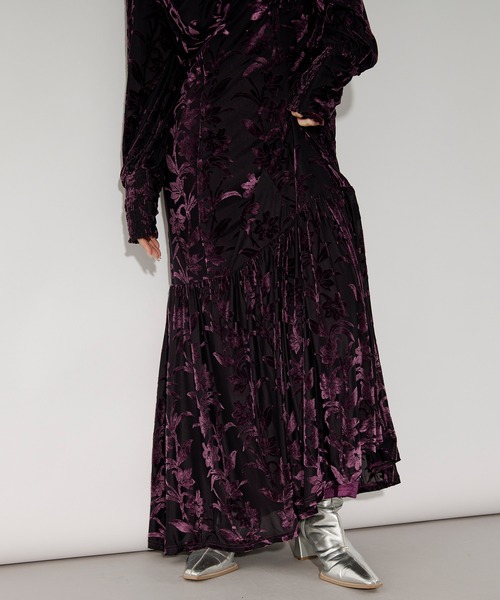 「Ezick」 長袖ワンピース FREE ブルーグリーン レディース_画像4