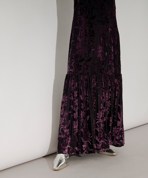 「Ezick」 長袖ワンピース FREE ブルーグリーン レディース_画像5