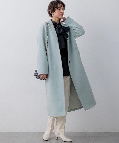 シナモンスパイス　　　ウール　モッサ　チェスターコート　40 コート チェスターコート ウールモッサ レディース : ZOZOTOWN Yahoo