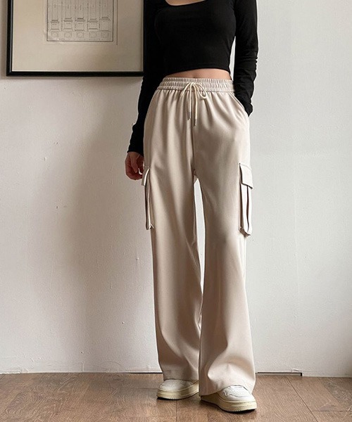 「SONA」 カーゴパンツ FREE グレー レディース_画像8