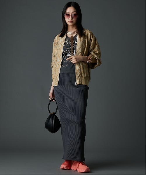 「GEVS.」 「SMILELAND」ブルゾン 4L マスタード レディース_画像2