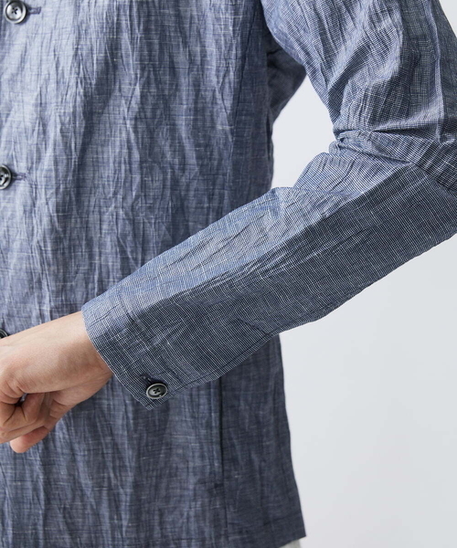 「MK MICHEL KLEIN HOMME 」 長袖シャツ 48 ダークインディゴブルー メンズ_画像9