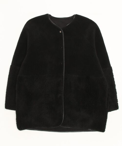 BEAUTY＆YOUTH UNITED ARROWS ノーカラーコート - ブラック レディース