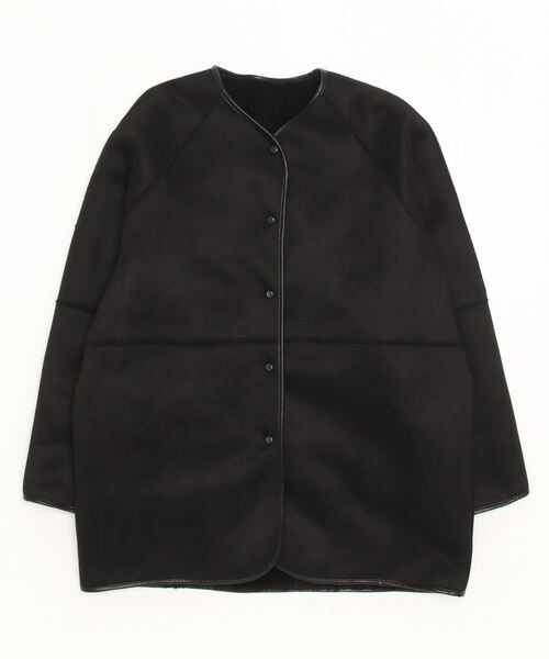 BEAUTY＆YOUTH UNITED ARROWS ノーカラーコート - ブラック レディース