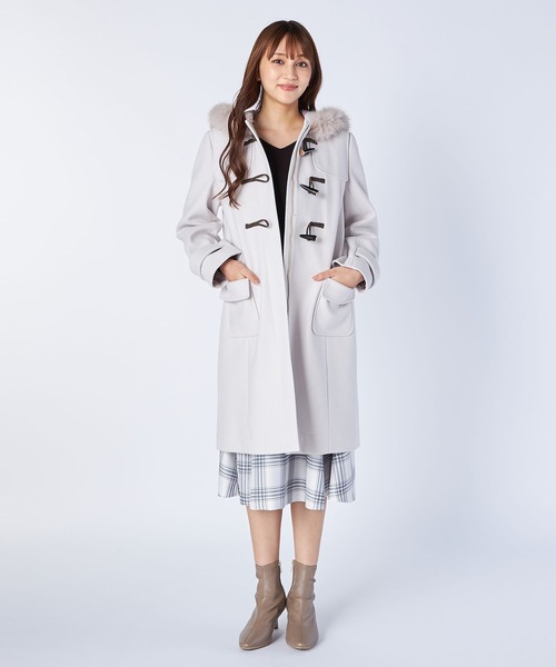 LAISSE PASSE のコート 36号 LAISSE PASSE（レッセパッセ） ノーカラーコート 36 ホワイト