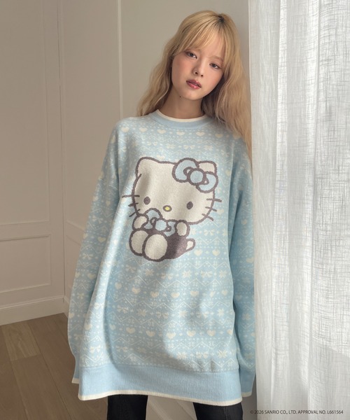 【ご予約商品】ハローキティ セーター(ニット)☆М HELLO KITTY CHUNKY セーター（ニット/セーター）｜MOUSSY（マウジー