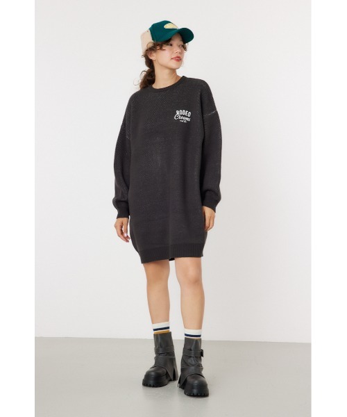 「RODEO CROWNS WIDE BOWL」 ニットワンピース FREE チャコールグレー レディース_画像8