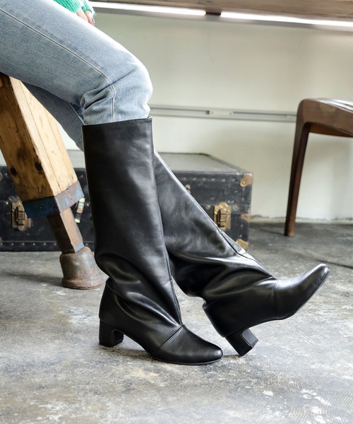 「SESTO」 ロングブーツ M ブラック レディース_画像9