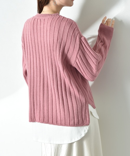 INTERPLANET（インタープラネット） ニット セーター ワイドリブ肩