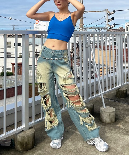 SPIRALGIRL（スパイラルガール） デニムパンツ SMALL ブルー