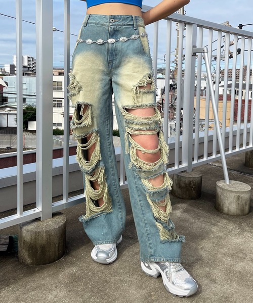 SPIRALGIRL（スパイラルガール） デニムパンツ SMALL ブルー