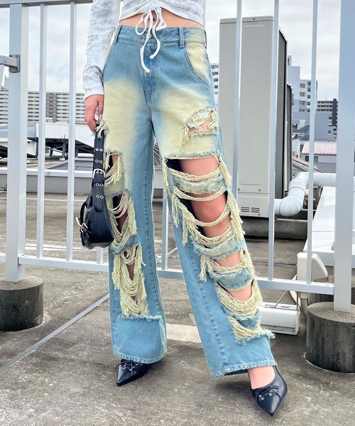 SPIRALGIRL（スパイラルガール） デニムパンツ SMALL ブルー