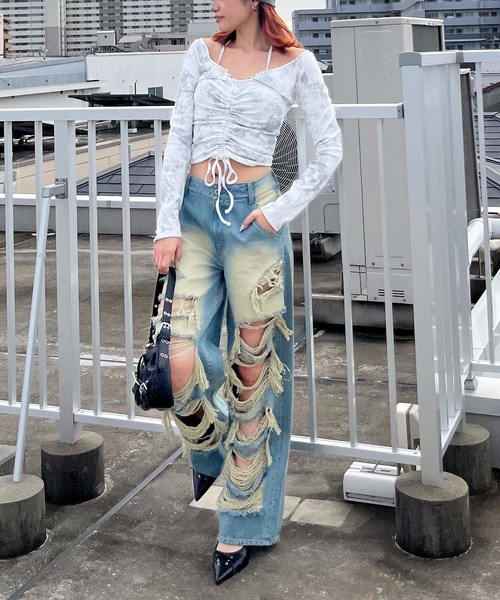 SPIRALGIRL（スパイラルガール） デニムパンツ SMALL ブルー