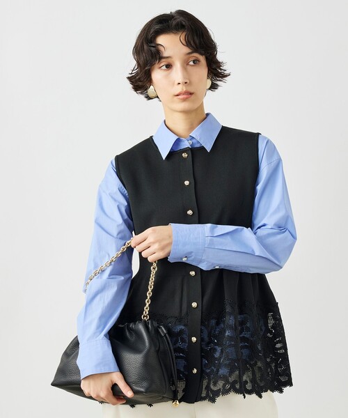 NOLLEY'S（ノーリーズ） ベスト ジレ 入学式 「手洗い可能」レース付き