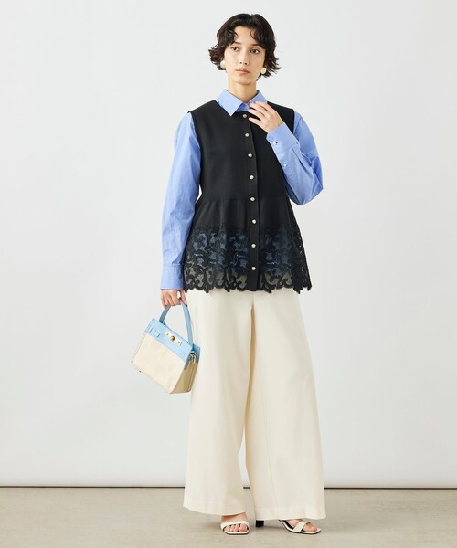 NOLLEY'S（ノーリーズ） ベスト ジレ 入学式 「手洗い可能」レース付き