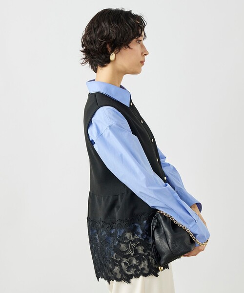 NOLLEY'S（ノーリーズ） ベスト ジレ 入学式 「手洗い可能」レース付き