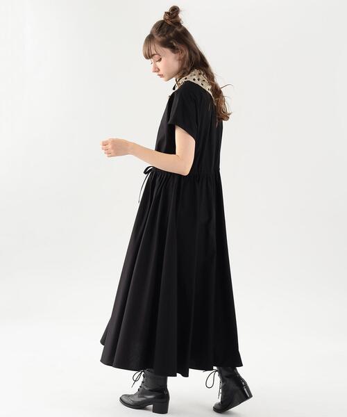 「To b. by agnes b.」 半袖ワンピース 36 ブラック レディースの画像