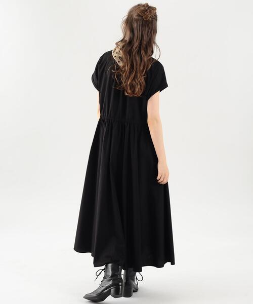 「To b. by agnes b.」 半袖ワンピース 36 ブラック レディースの画像