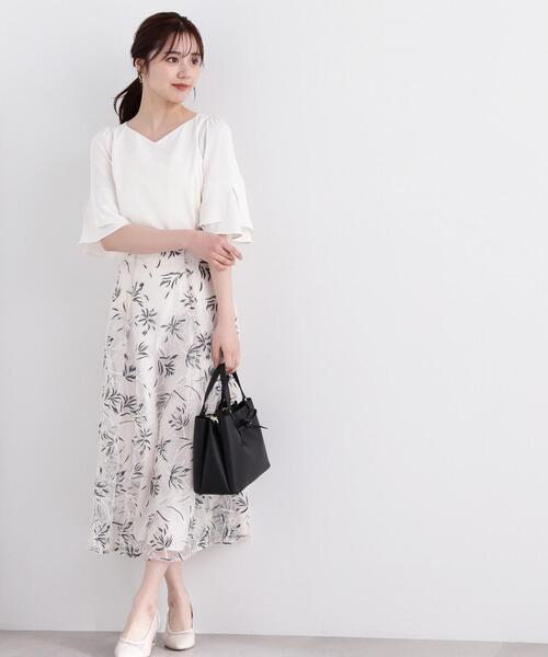 「PROPORTION BODY DRESSING」 半袖ブラウス SMALL ベージュ レディース_画像4