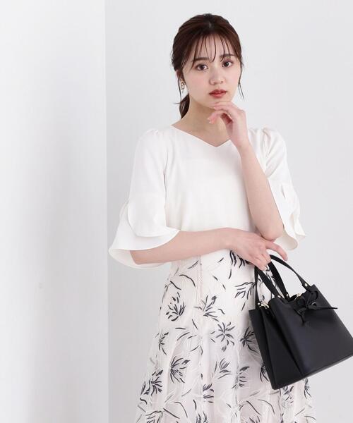 「PROPORTION BODY DRESSING」 半袖ブラウス SMALL ベージュ レディース_画像6