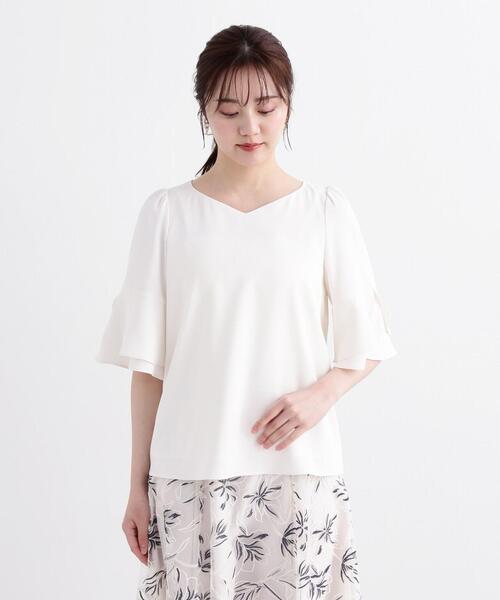 「PROPORTION BODY DRESSING」 半袖ブラウス SMALL ベージュ レディース_画像7