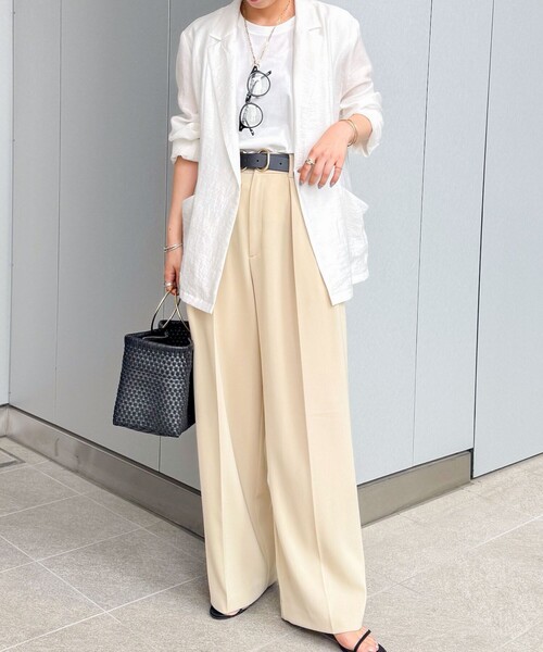「NOLLEY'S Sophi」 スラックス 36 ベージュ レディース_画像2