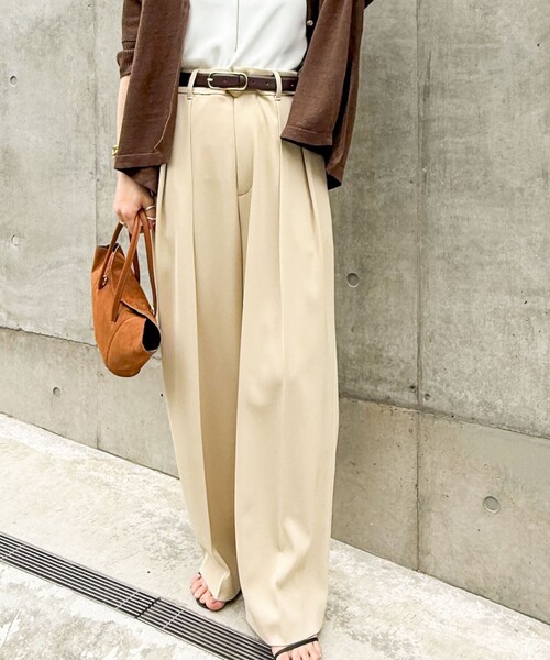 「NOLLEY'S Sophi」 スラックス 36 ベージュ レディース_画像4