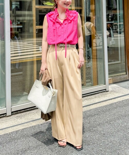 「NOLLEY'S Sophi」 スラックス 36 ベージュ レディース_画像8