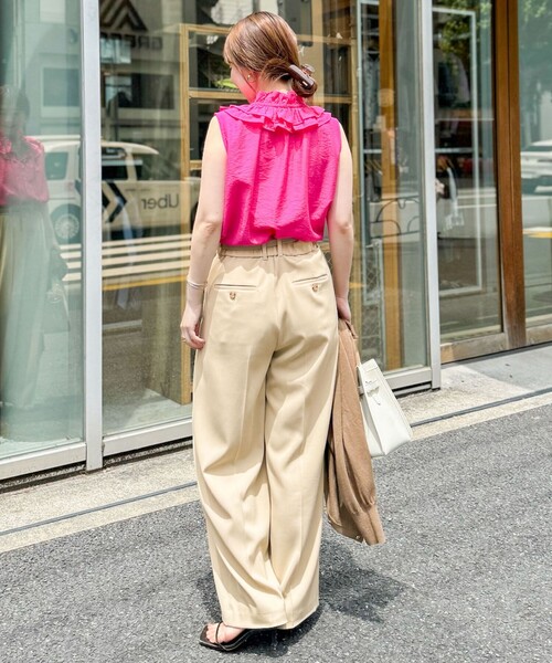 「NOLLEY'S Sophi」 スラックス 36 ベージュ レディース_画像9