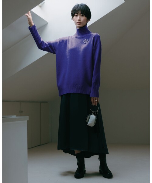 「ICB」 タートルネックニット SMALL ホワイト レディース_画像2