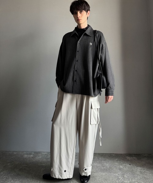 「Classical Origin」 長袖シャツ SMALL チャコールグレー メンズ_画像3