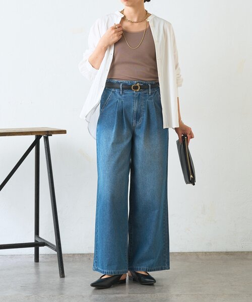 美品 Jena espace merveilleux 後ろヨークラッフルシャツ 大人気リバイバル】後ろヨークラッフルシャツ | Jena espace
