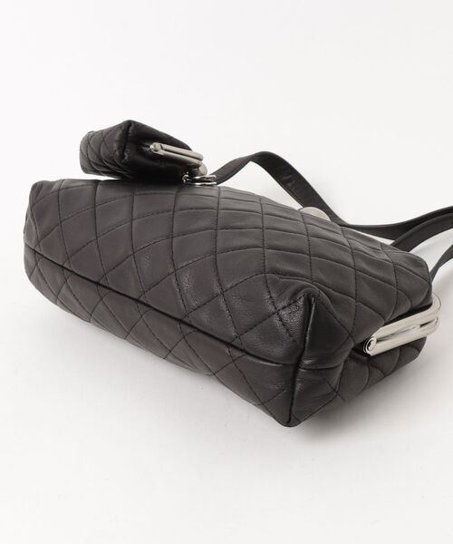「Kawa-Kawa」 キルティングがま口 ショルダーバッグ「ear コラボ」 - ブラック レディース_画像3