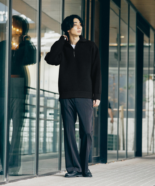 「417 EDIFICE」 長袖ニット MEDIUM アイボリー メンズ_画像3