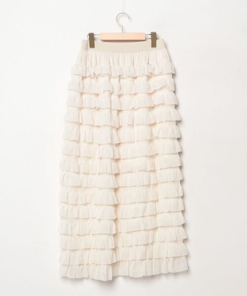 「SANSeLF」 フリルスカート FREE ホワイト レディース_画像2