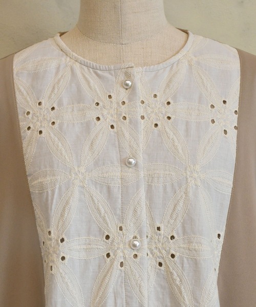 「BITTOKO」 長袖ワンピース FREE オフホワイト レディース_画像3