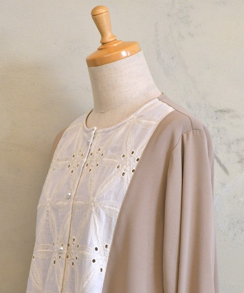 「BITTOKO」 長袖ワンピース FREE オフホワイト レディース_画像5