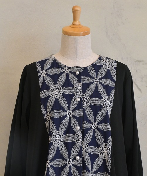 「BITTOKO」 長袖ワンピース FREE オフホワイト レディース_画像8