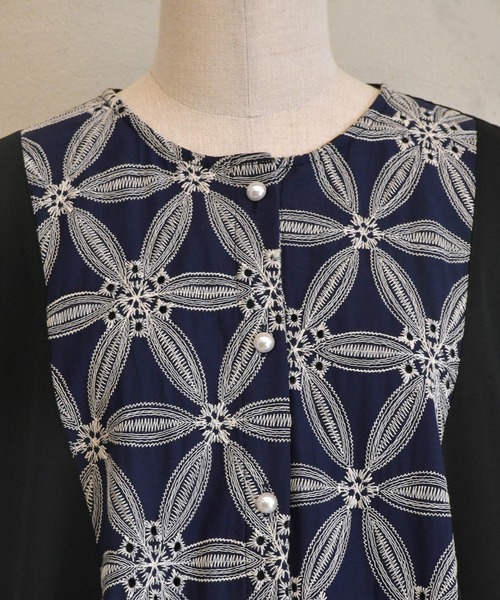 「BITTOKO」 長袖ワンピース FREE オフホワイト レディース_画像9