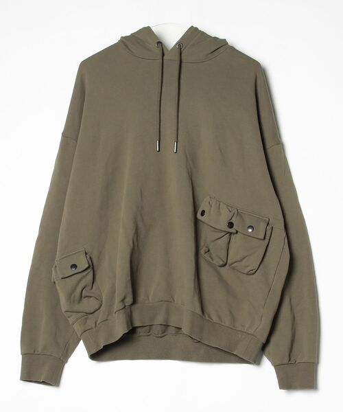 「DIESEL」 プルオーバーパーカー LARGE グリーン メンズ