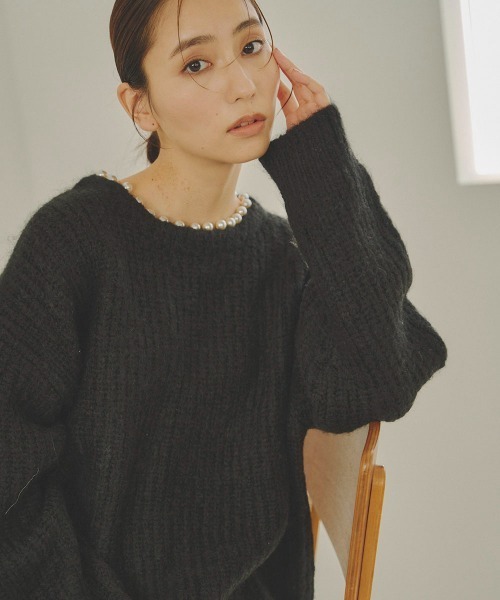 「Droite lautreamont」 長袖ニット M ライトグレー レディース_画像5