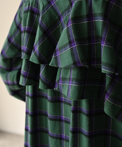 「HERENCIA」 長袖ワンピース MEDIUM グリーン系その他 レディースの画像