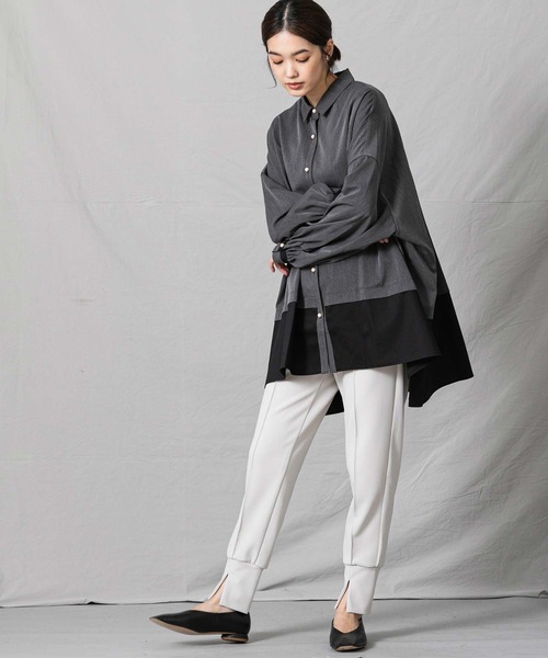 「blanc basque」 長袖シャツ FREE グリーン レディース_画像2