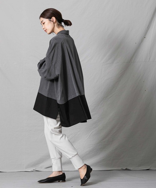 「blanc basque」 長袖シャツ FREE グリーン レディース_画像3